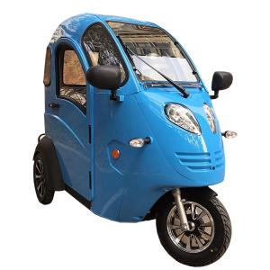  ABS Cabin 3 Wheel Enclosed Motorized Tricycle 72V 800W Handle Steering Manufactures