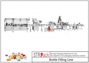  Tablet Capsule Bottle Filling Line With Counted Machine And Cotton Inserting Machine Manufactures