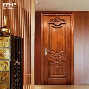  Safety Residential Solid Hardwood Internal Doors With Handmade Carved Flowers Manufactures