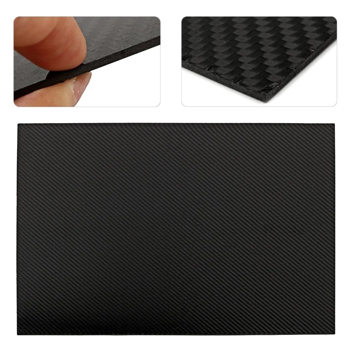 Plain Twill Forged Carbon Fibre Sheet 6mm Glossy Matte Surface Heat Resistant