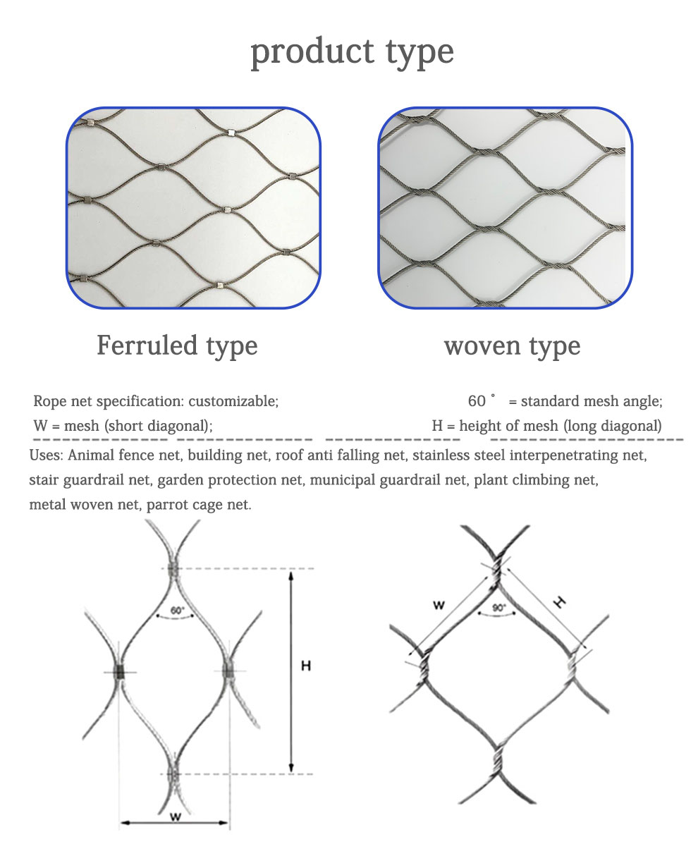 Stainless Steel Rope Mesh A Stainless Steel Wire Rope Mesh A Stainless Steel Wire Cable Rope Mesh