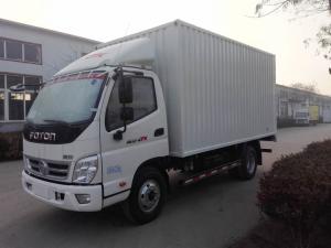  Customized FOTON AUMARK 4*2 LHD Light duty 108hp diesel cargo van truck for sale, Good price corrugated board lorry van Manufactures