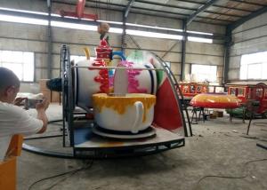  Indoor / Outdoor Teacup Amusement Ride With Under Base And Transmission System Manufactures