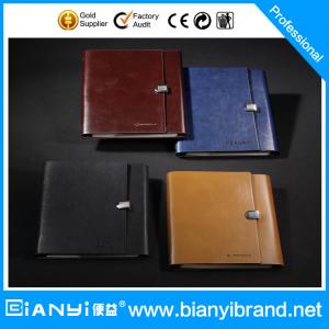 Promotional Gift 6 Rings Leather Loose Leaf Notebook Manufactures