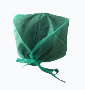  Green Disposable Bouffant Surgical Caps Disposable Scrub Hats Manufactures
