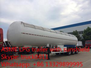  factory direct sale 56,000L lpg gas tanktrailer , high quality 23.5ton propane gas trailer with aluninum cover for sale Manufactures