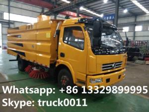  dongfeng 4*2 LHD 120Hp diesel street sweeper truck with factory price, hot sale best price dongfeng road sweeping truck Manufactures