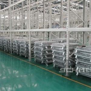  Foldable Steel Wire Storage Container Bin Heavy Duty OEM Accept   800-1200mm  Width Manufactures