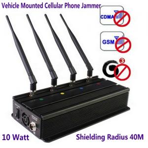  Vehicle Mounted Desktop 4 Antenna Mobile Phone 3G GSM CDMA Jammer W/ 10 Watt & 40M Range Manufactures