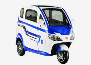  Adjustable Seat Enclosed Electric Tricycle 1200 Watt 3 Wheels Disc Brake Manufactures