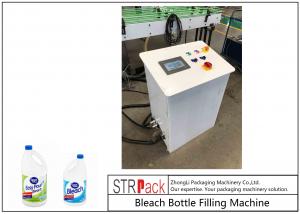  PLC Control 10 Heads Gravity Bottle Filling Machine For 1 - 5L Bleach Cleaner Manufactures