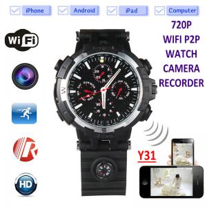  Y31 16GB 720P WIFI IP Spy Watch Hidden Camera Recorder IR Night Vision Home Security Wireless Remote Video Monitoring Manufactures