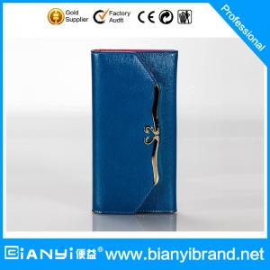  wholesale fashion brand folding genuine women leather wallet for lady Manufactures