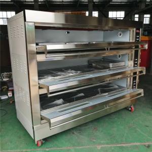  3 Deck 12 Trays Mini Electric Baking Oven Ss304 Stainless Steel Manufactures