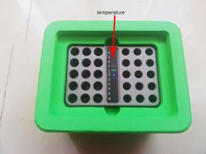  Biology Experiments PCR experiment Equipments Metal Tube Rack Ice Free Cooler Real Time Temperature Display OEM Service Manufactures