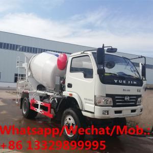  Customized Smaller Yuejin 3CBM cement mixer truck for sale, Best price new YUEJIN 130hp concrete mixer mounted on truck Manufactures