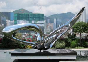  Contemporary Modern Stainless Steel Sculpture , Large Garden Metal Art Sculpture Manufactures