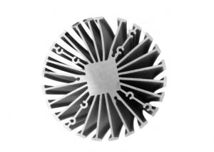  LED Aluminum Heatsink Extrusion Profiles T66 Silvery Anodized Manufactures
