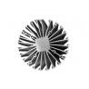 Buy cheap LED Aluminum Heatsink Extrusion Profiles T66 Silvery Anodized from wholesalers