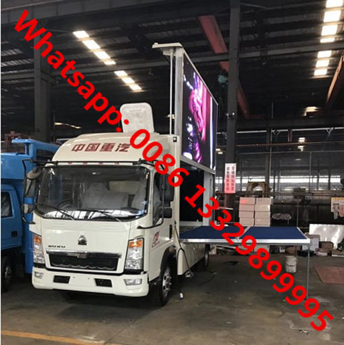 Factory price Digital LED Billboard Truck HOWO Mobile Advertising Vehicle TV SHOW Truck, mobile LED screen box vehicle