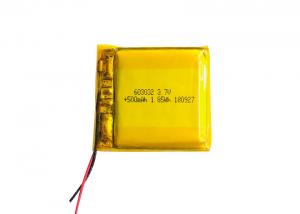  13g Pouch 3.7V 500mah Lipo Battery , 603032 Lithium Ion Polymer Rechargeable Battery Manufactures