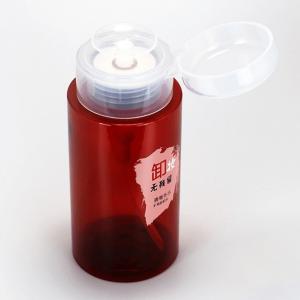  100ml 150ml 200ml Empty Plastic Salon Nail Polish Remover Pump Dispenser Bottle Push Down Manufactures