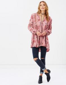  Boho Style Women Floral Printed Blouse Manufactures