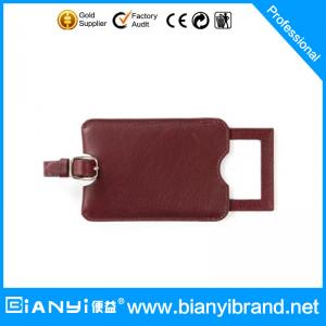  2015 cheapest promotion item leather luggage tags with customer customize logos & various Manufactures