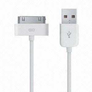  White USB Cable for iPhone 4/4S, iPhone 3G/3GS, iPad 2/iPad, iPod Touch, Length 1m Manufactures
