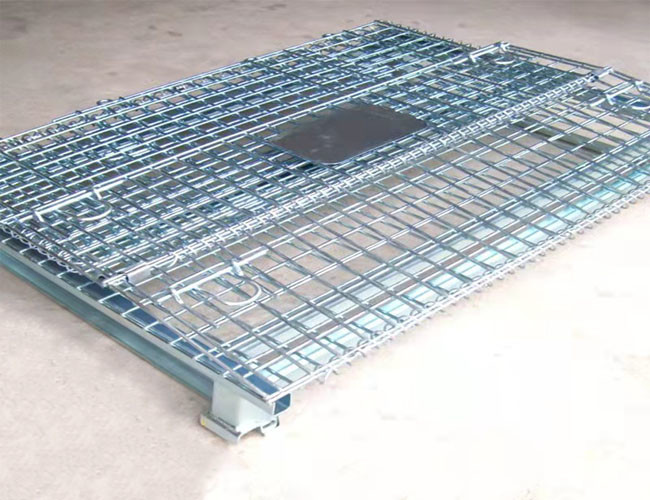 Turnover Box Ss304 Foldable Wire Mesh Cage Alkali Resistant Metal Butterfly