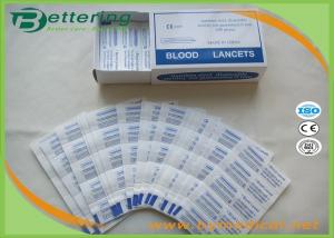  Disposable Sterile Stainless Steel Lancets For Blood Sample Collection S & L Size Manufactures
