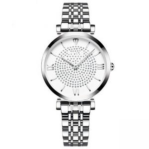  Silver FCC 32mm Analog Watch For Women OEM Japan Movt Stainless Steel Manufactures