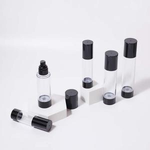  5ml 10ml 15ml 30ml Black Airless Pump Lotion Bottles Empty Foundation Bottle With Pump Manufactures