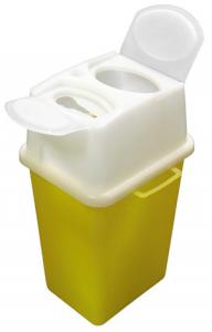  Syringe Needle Medical Sharps Container , Yellow Sharps Bin 1L BS7320 Standards Manufactures
