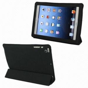  Elegant 4-fold Folio Stand Leather Cases for iPad Mini, Available in Black Manufactures