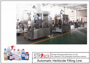  Beverage / Food Bottle Filling Line Herbicide Filling Line High Efficiency Manufactures