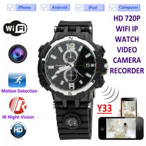  Y33 8GB 720P WIFI IP Spy Watch Camera Home Security Smart  Remote CCTV Video Monitor IR Night Vision Nanny Baby Monitor Manufactures