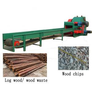  Big Log Waste Wood Chipper Shredder With 6 Meter Auto Feeding Conveyor Manufactures