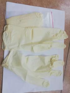  Biology Experiment Disposable Latex Gloves S M L Size Yellow Color Nitrile gloves Manufactures