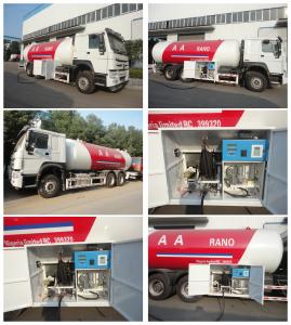  10metric tons 336hp SINO TRUK HOWO brand lpg gas dispensing truck for filhling gas bottles, 25m3 lpg gas dispenser truck Manufactures