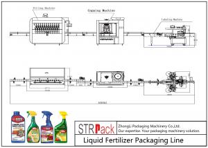 Automatic Bottle Filling Line Liquid Fertilizer Packaging Machine 500ml - 5L Volume Manufactures