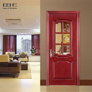  Rural Hotel Solid Wood Interior Doors With Glass High Temperature Resistant Manufactures