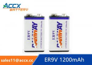 China 9V battery 1200mAh smoke detector battery, fire detector battery, long self life 10 years on sale