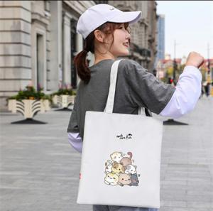  Customized Zipper Canvas Grocery Bags With 1 Pocket & Stationery Storage Manufactures
