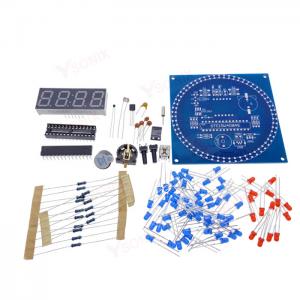 China Rotating LED Display Alarm Electronic Digital Clock Module DIY Kit Light Control Temperature DS1302 C8051 MCU on sale