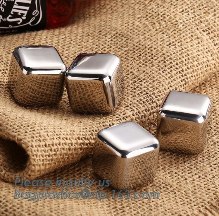 Bar accessories recyclable stainless steel whiskey ice cube stones, Stainless Steel Ice bar cooler, steel bar cold fresh