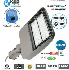  1.4ft Square LED Outdoor Area Street Lighting Lamp 250W 130Lm/W Efficiency Manufactures