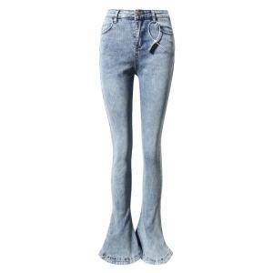 China Men's Zipper Fly Pantaloons and Jeans Micro-elastic Full Length on sale