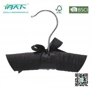  Betterall High-end Black Satin Pants Hanger with Non-slip Clips Manufactures