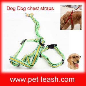  Green dog polyester cord The dog leash Chest and back and pulling on the rope QT-0073 Manufactures